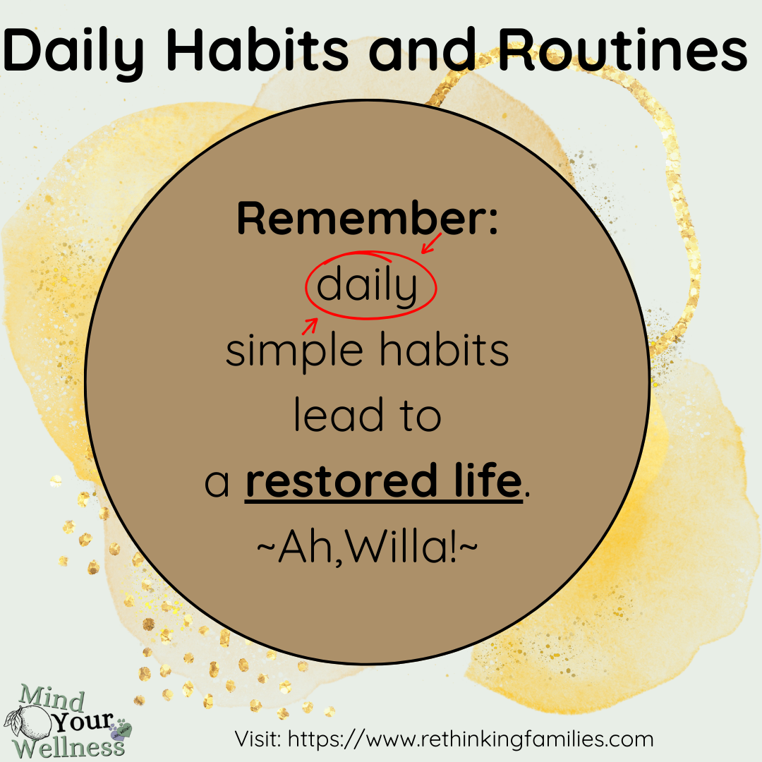 Daily Habits and Routines 2 for Wonderfully Wired & Well © copyright