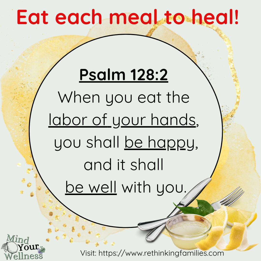 Eat each meal to heal for Wonderfully Wired & Well © copyright