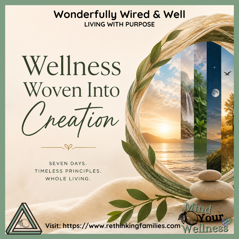 Wellness Woven Into Creation for Wonderfully Wired & Well © copyright