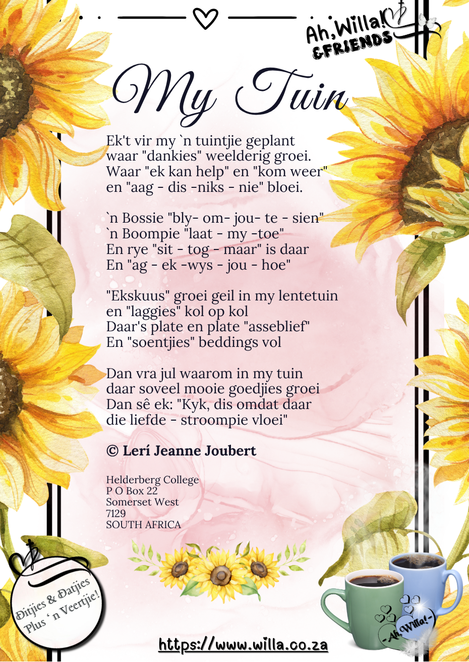 My Tuin Leri Joubert for Wired & Well © copyright