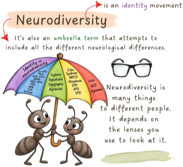 Neurodiversity vs neurobiological differences for Wired & Well © copyright