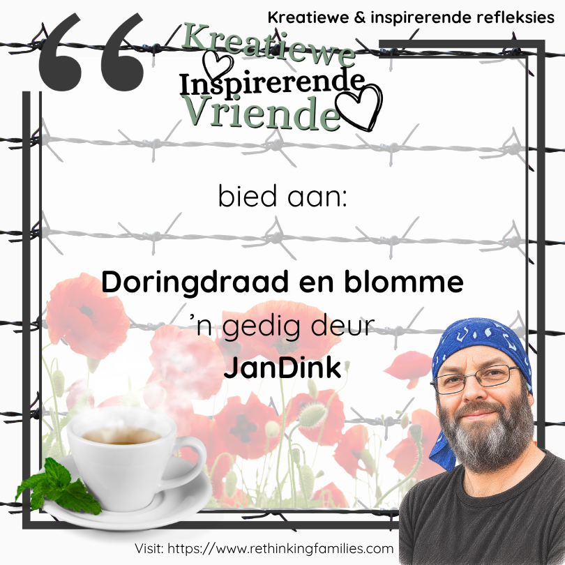Doringdraad en blomme deur JanDink for Wired & Well © copyright