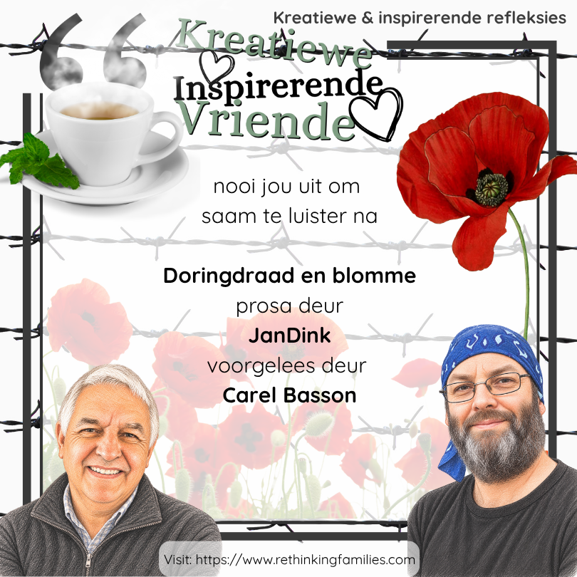 Doringdraad en blomme deur JanDink for Wired & Well © copyright